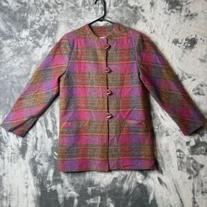 Vintage Christian Dior Wool Coat Long Sleeve Crewneck Womens Size 8 Separates